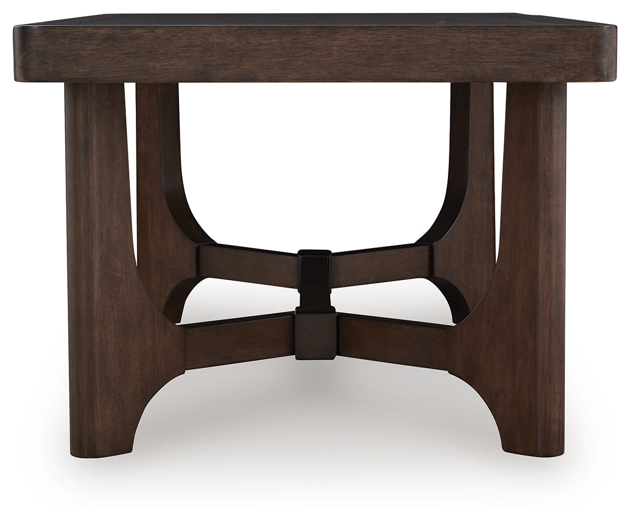 Korestone Dark Brown Oval Coffee Table