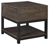 Back view of Johurst Grayish Brown End Table