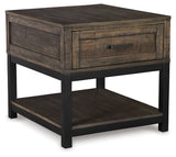 Johurst Grayish Brown Coffee Table with 1 End Table