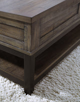 Johurst Grayish Brown Coffee Table with 1 End Table