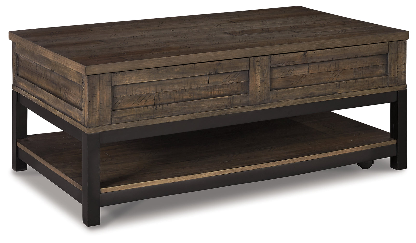 Johurst Grayish Brown Coffee Table with 1 End Table