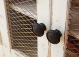Detail of distressed vintage white tabletop