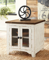Wystfield End Table full view with doors closed