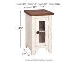 Wystfield Chairside End Table top finish detail