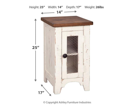 Wystfield Chairside End Table top finish detail