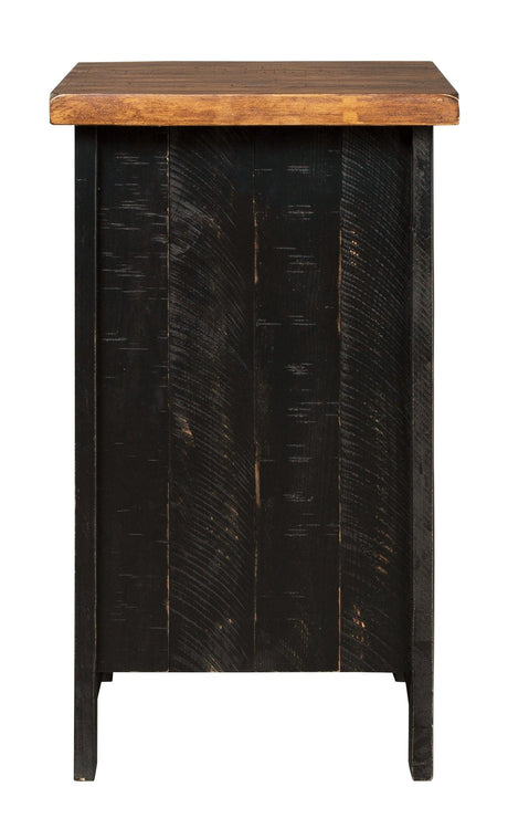 Back close-up highlighting two-tone finish and construction