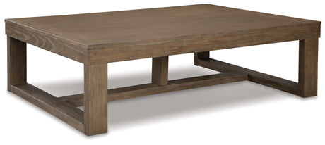 Side angle of Cariton end table in grayish brown finish