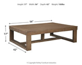 Cariton Coffee Table dimension diagram