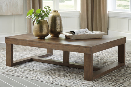 Close-up of Cariton table finish detail