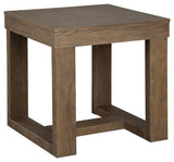 Cariton Gray End Table angled side view
