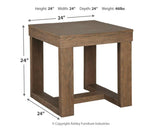 Cariton Gray End Table dimension diagram