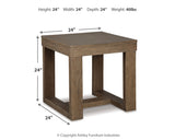 Cariton gray coffee table and end table set in living room