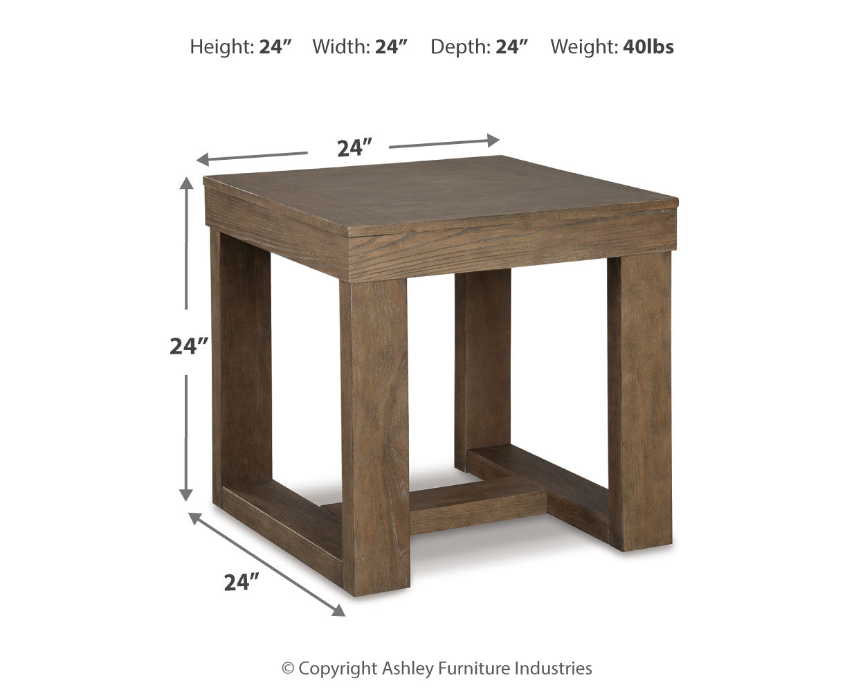 Cariton gray coffee table and end table set in living room