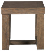 Cariton Gray End Table head-on view