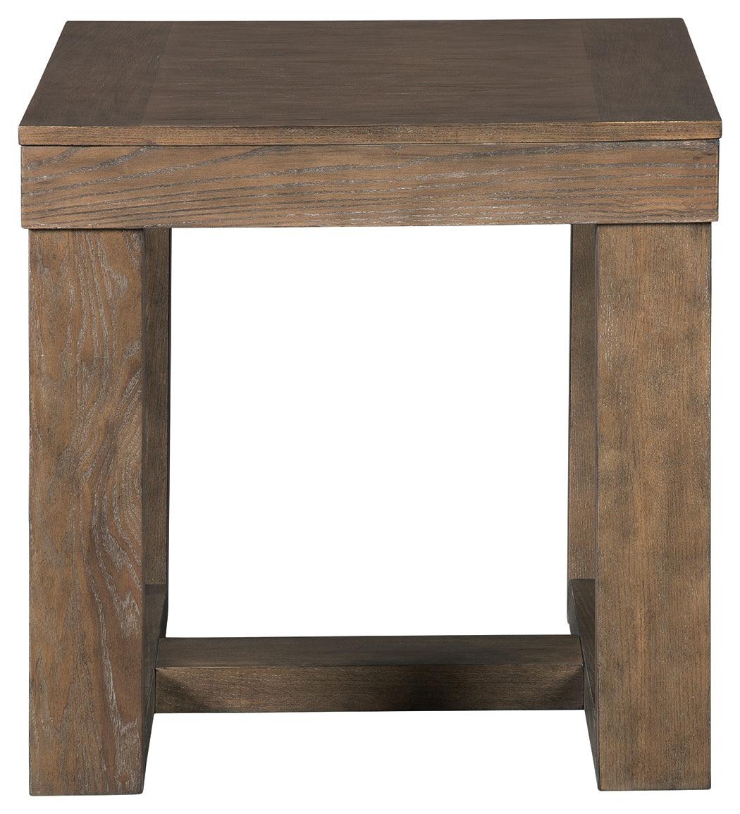 Cariton Gray End Table head-on view