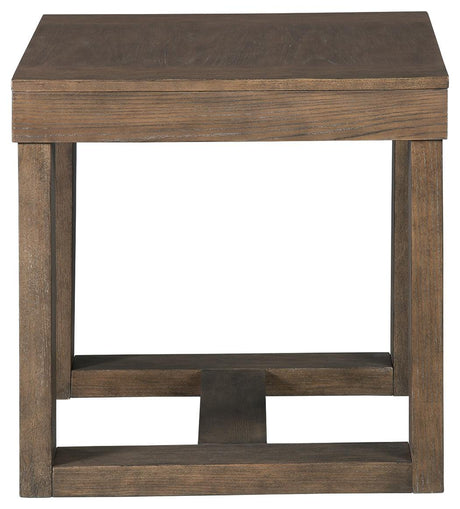 Cariton Gray End Table side view detail