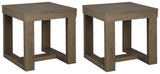 Cariton End Table angled side view