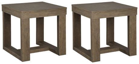 Cariton End Table angled side view