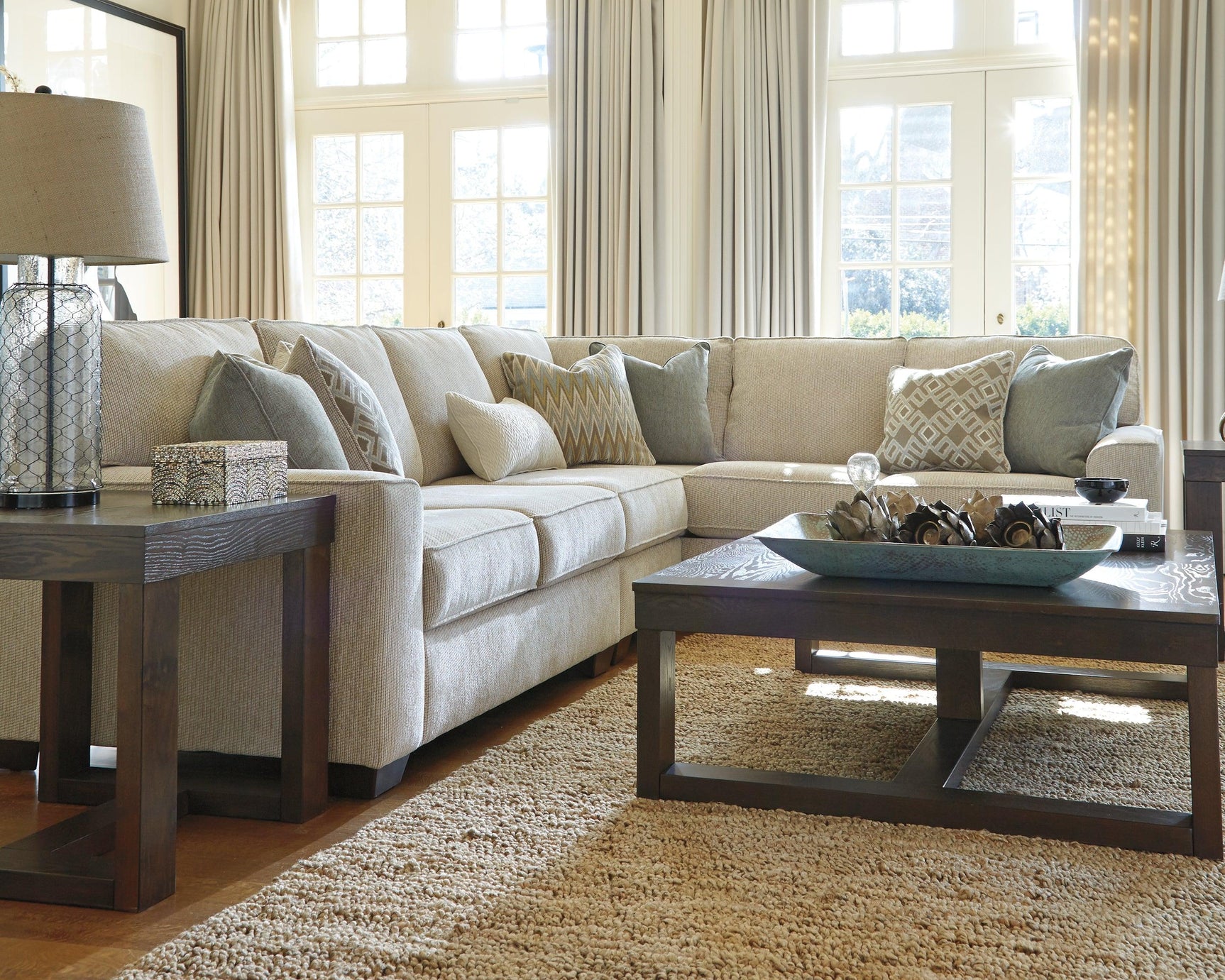 Watson Dark Brown Coffee Table top view with sharp corners