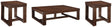 Watson dark brown coffee table side view