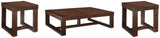Watson dark brown coffee table side view
