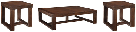Watson dark brown coffee table side view