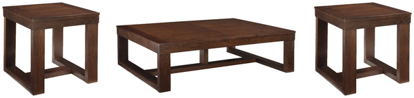 Watson dark brown coffee table side view