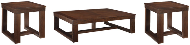 Watson dark brown coffee table side view
