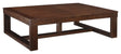Watson Dark Brown Coffee Table front angled view