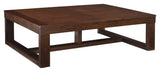 Watson Dark Brown Coffee Table front angled view
