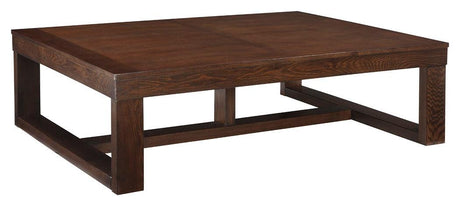 Watson Dark Brown Coffee Table front angled view
