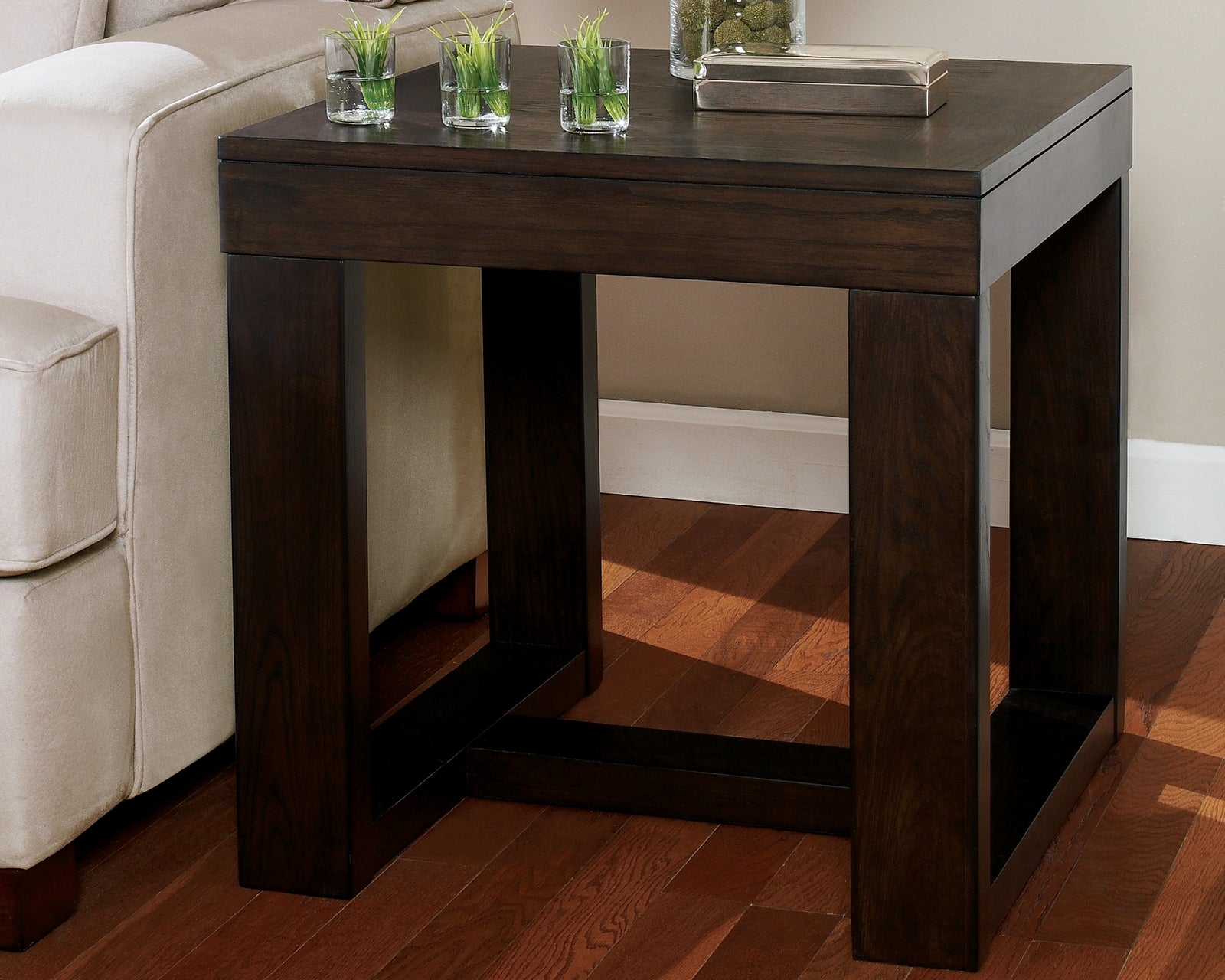 Watson Dark Brown Coffee Table with 1 End Table