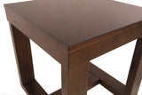 Watson Dark Brown End Table with lower shelf visible