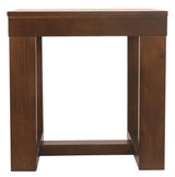 Watson Dark Brown End Table close-up of finish and legs