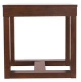 Watson Dark Brown End Table showing tapered leg detail