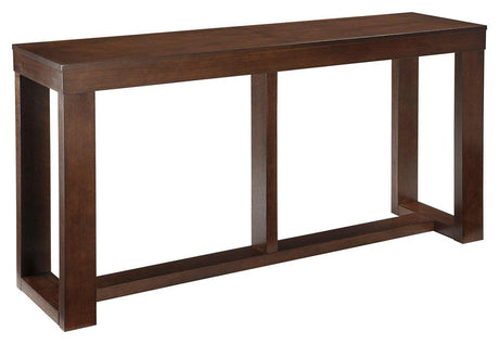 Watson Dark Brown Sofa Console Table side view