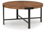 Crosstrail Brown Table (Set of 3) angled view