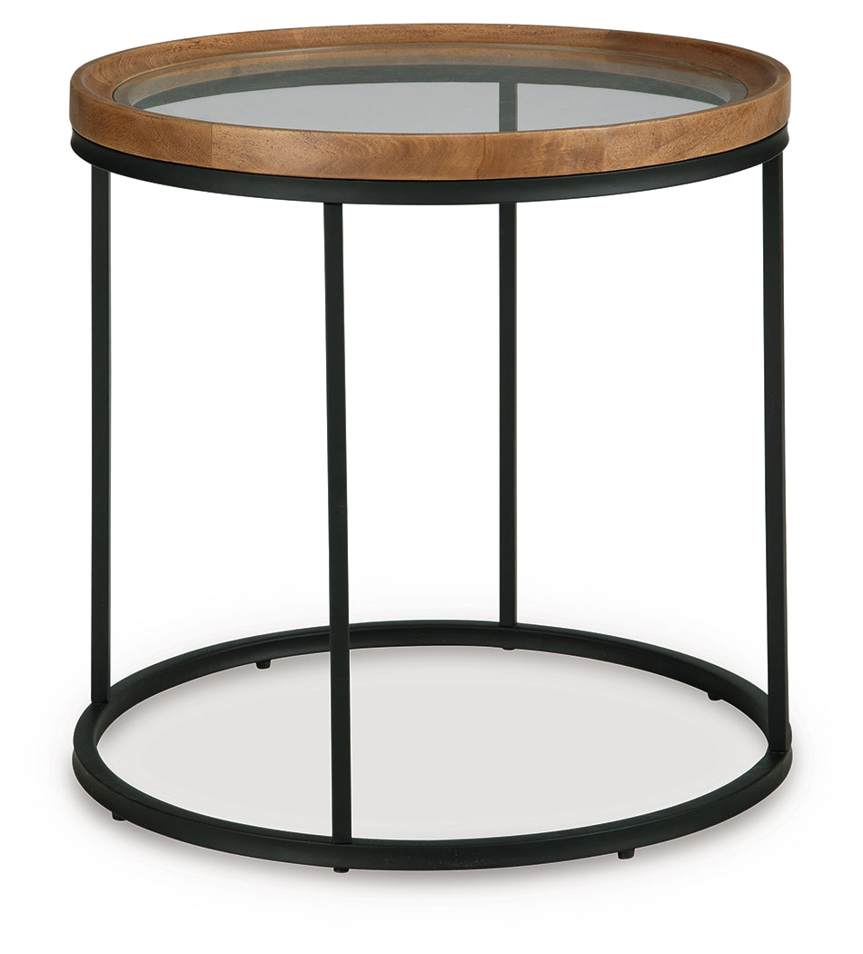 Noraluna End Table side angle view