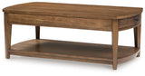 Burkbyer Coffee Table with drawers open displaying storage space
