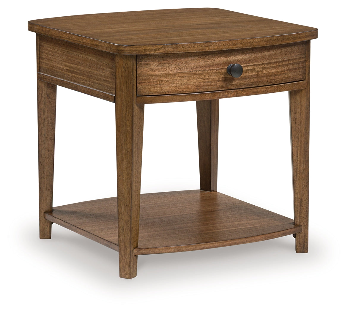 Burkbyer Brown End Table