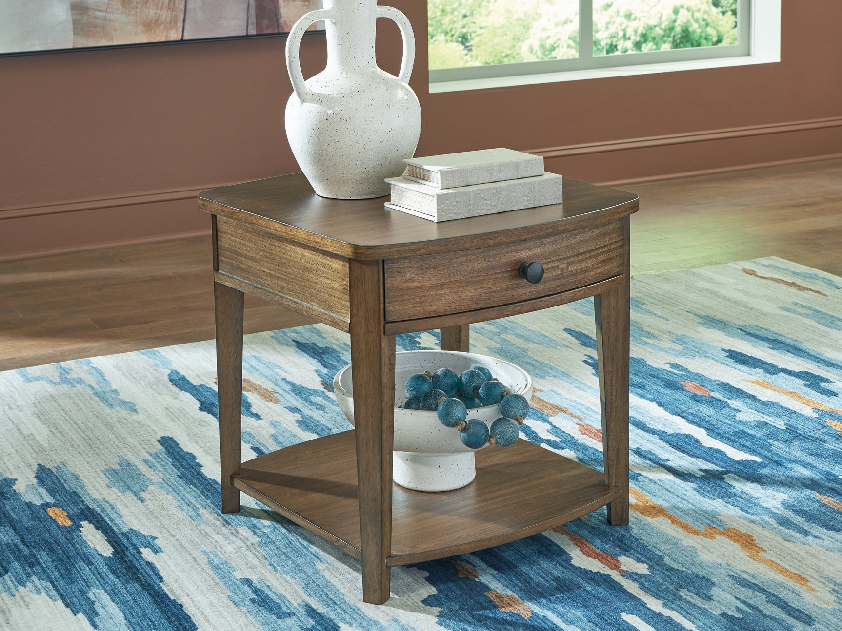 Burkbyer Brown End Table