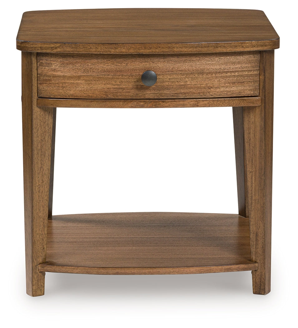 Burkbyer Brown End Table