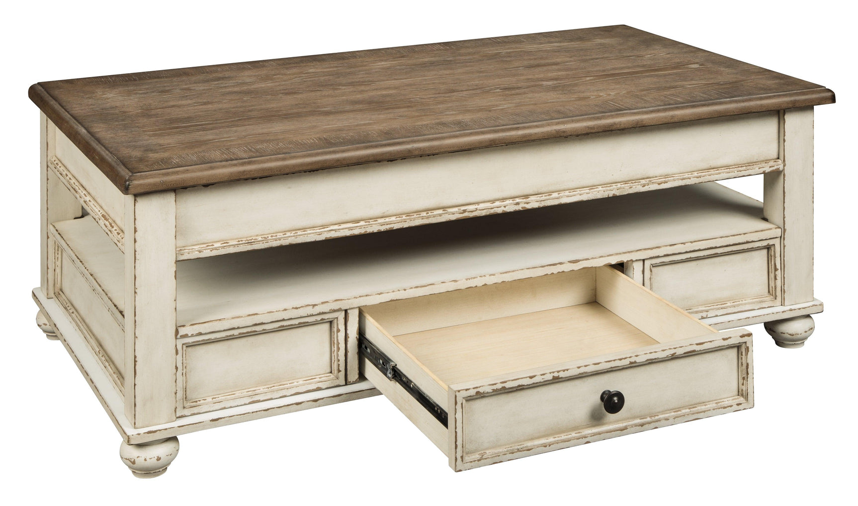 Open drawer interior