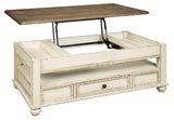 Open storage compartment under the lift top
