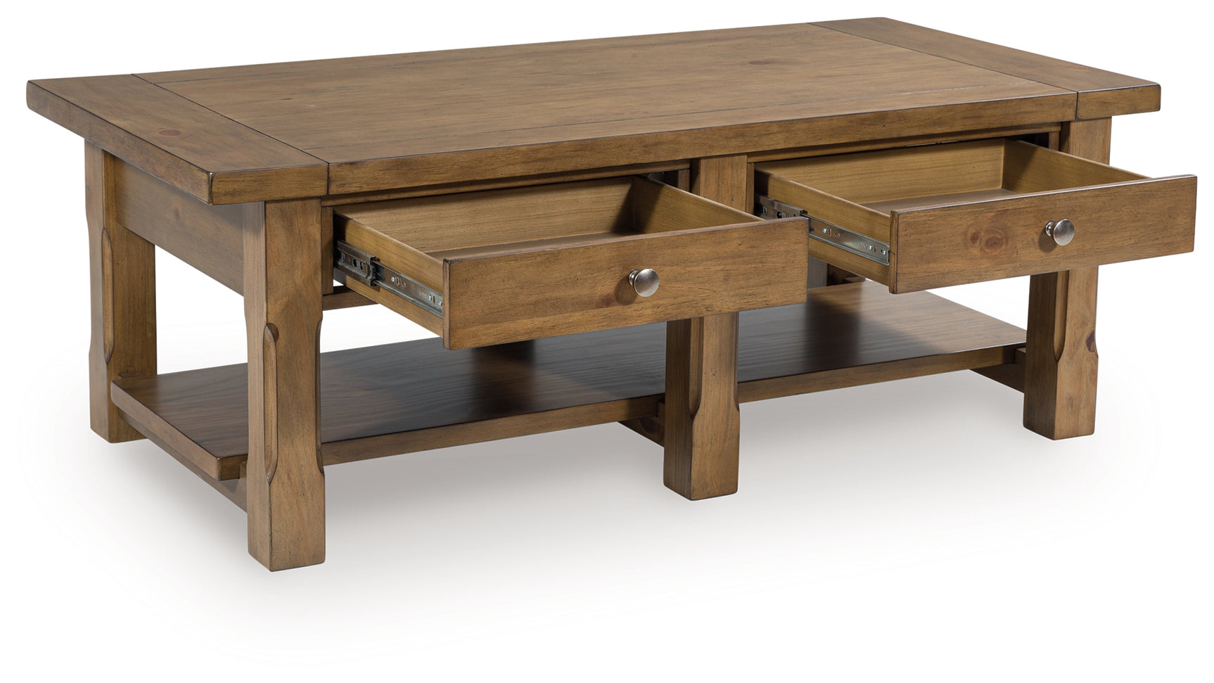 Vandenmore Coffee Table side angle with drawer open