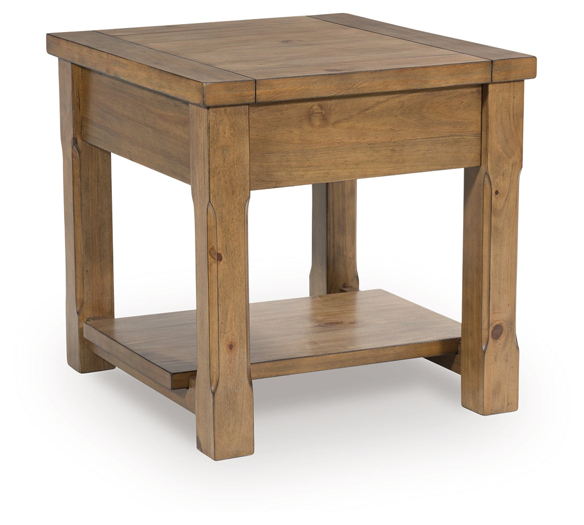 Back view of Vandenmore end table