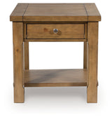 Vandenmore end table head-on view highlighting finish