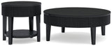 Marstream black coffee table angled shot