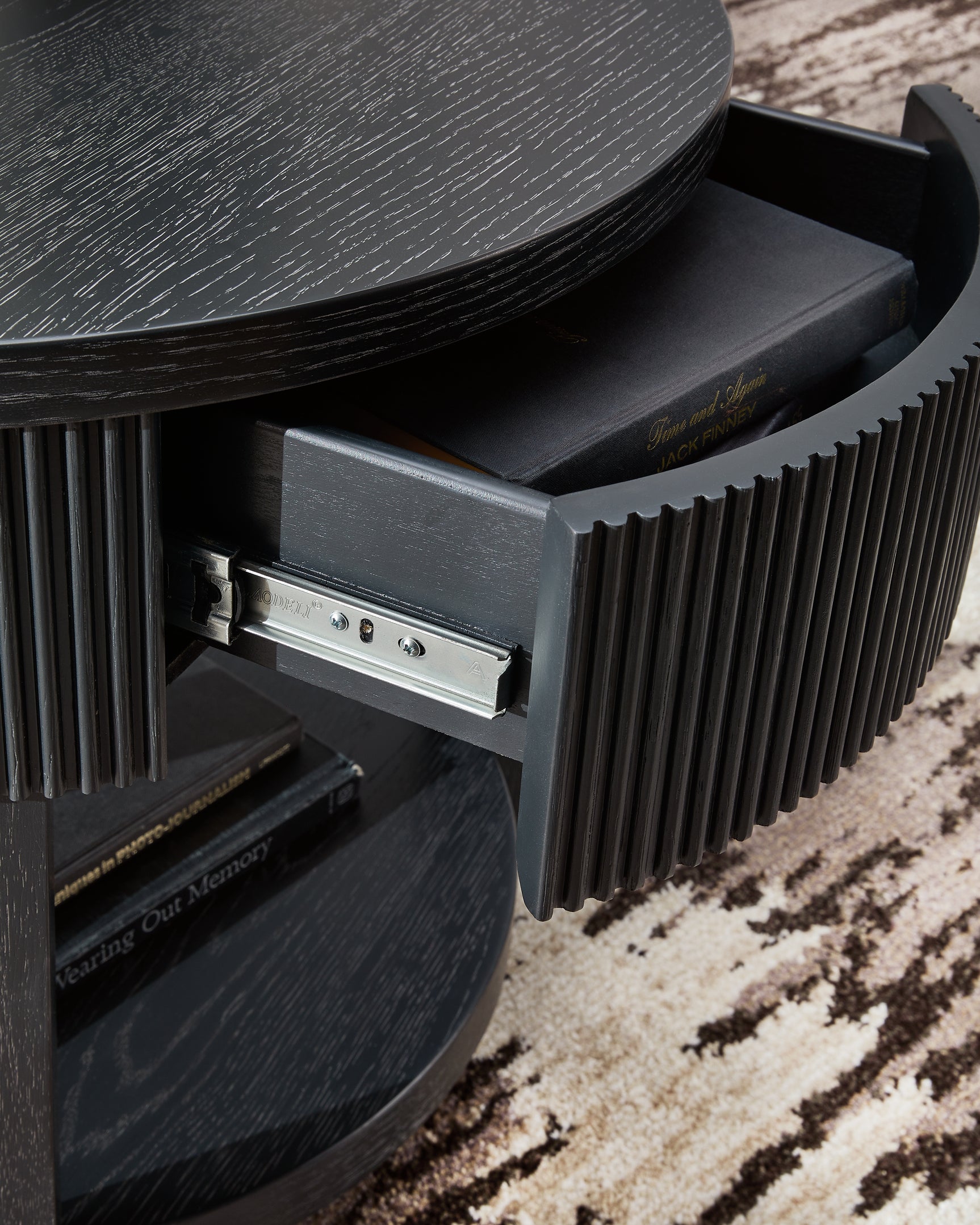 Marstream black coffee table with two end tables