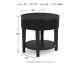 Marstream black coffee table with two end tables